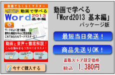 動画で学べる「Word2013 基本編」パッケージ版