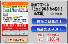 動画で学べる「Excel2013+Word2013 基本編」CD-ROM版