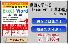 動画で学べる「Excel+Word 基本編」 CD-ROM版