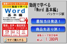 動画で学べる「Word 基本編」パッケージ版